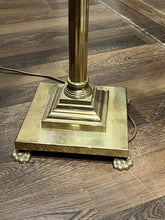 Brass Corinthian Column Standard Lamp And Matching Table Lamp