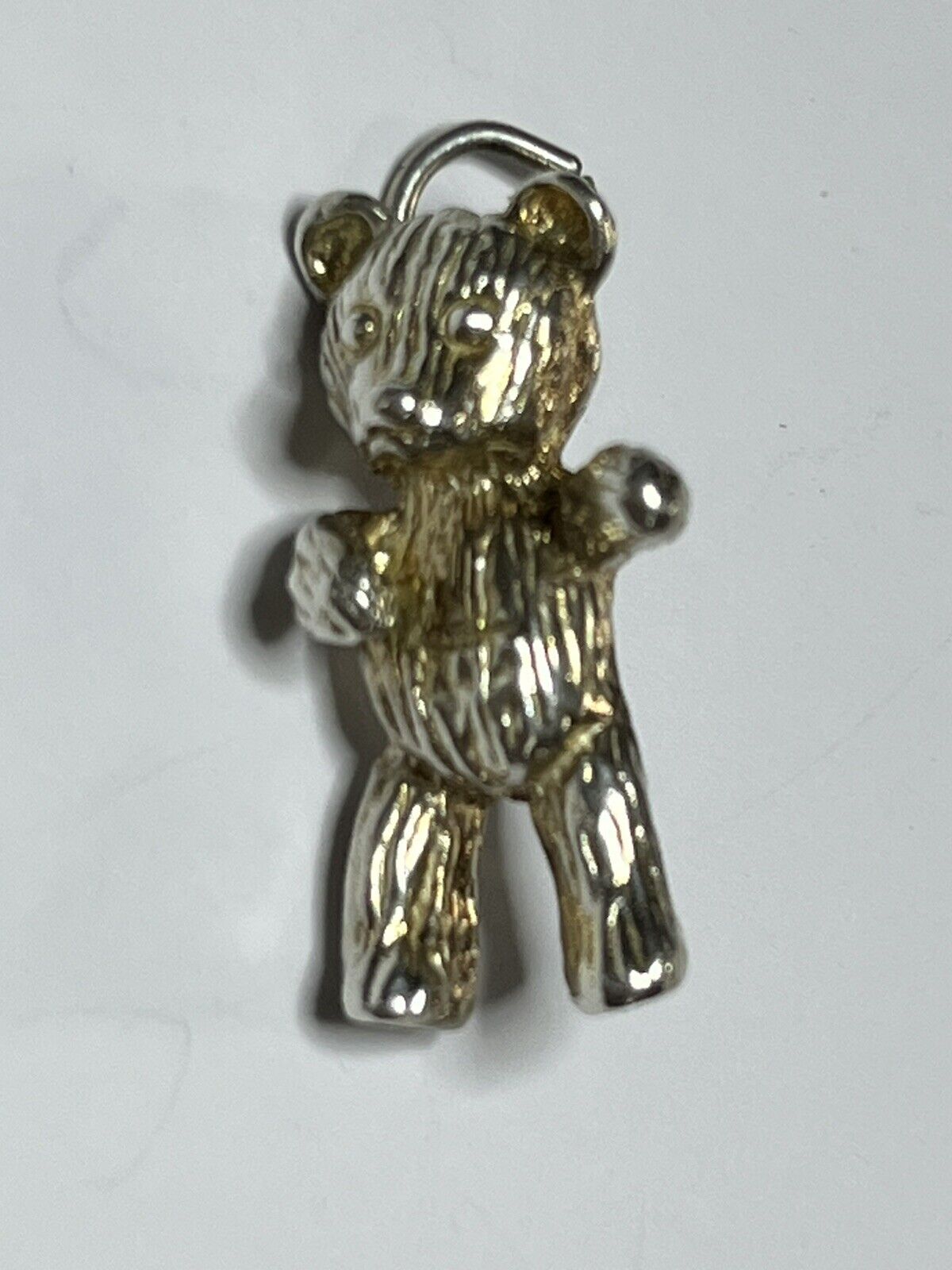 Vintage Silver 925 Detailed Teddy Bear Pendant Charm 6.32g