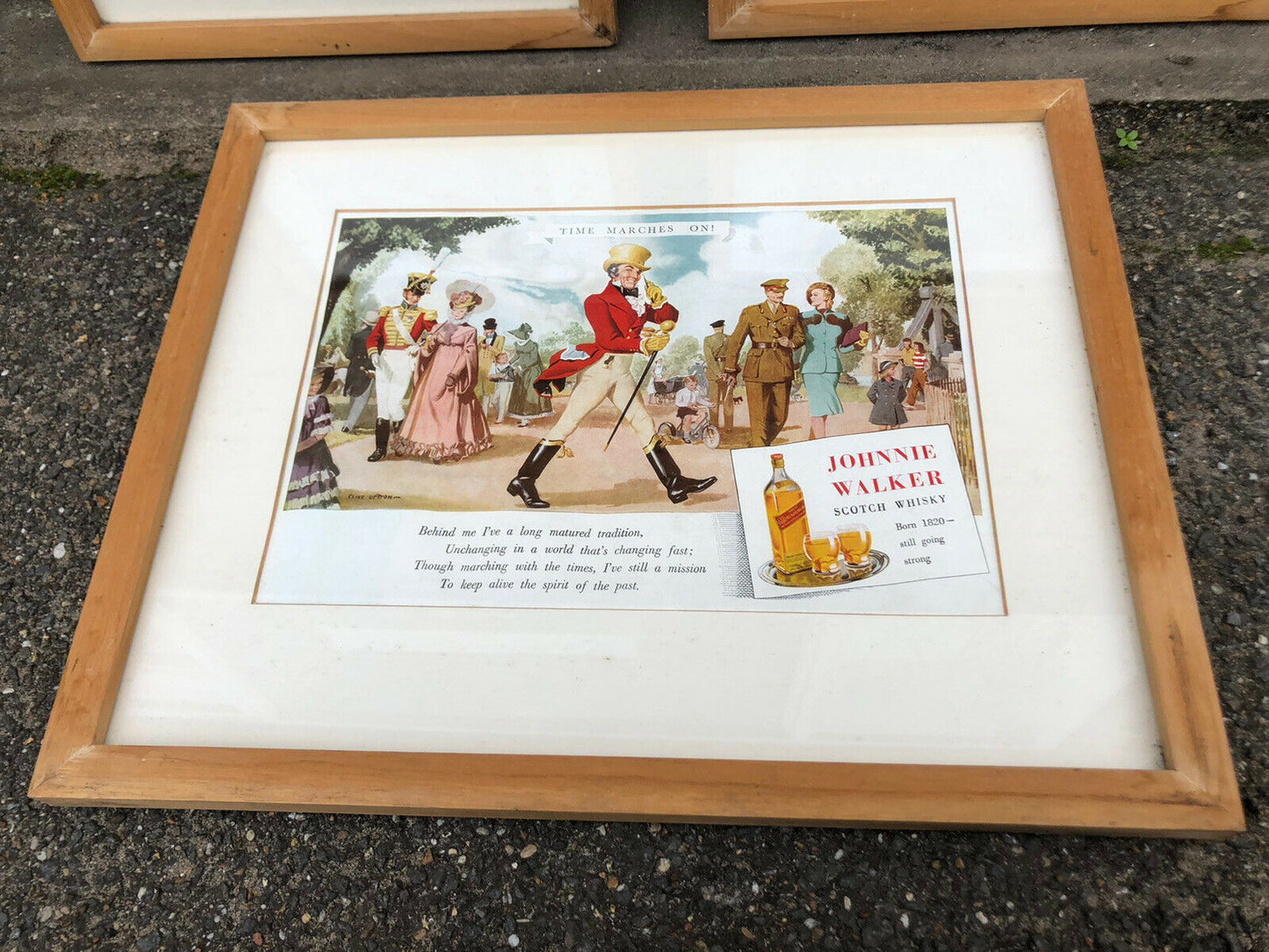 Framed Johnnie Walker Whisky Advertising Prints