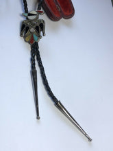 Vintage Nickel Silver American Indian Navajo Peyote Bird Neck Tie
