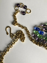 Vintage Glass Bead Statement Waterfall Collar Necklace