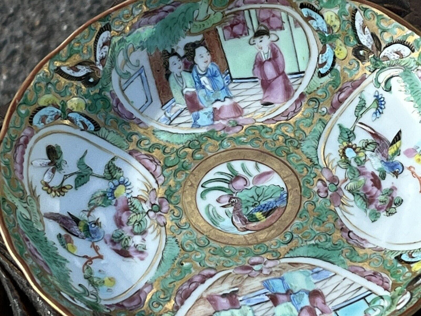 Canton Famille Rose Pair Of Plates