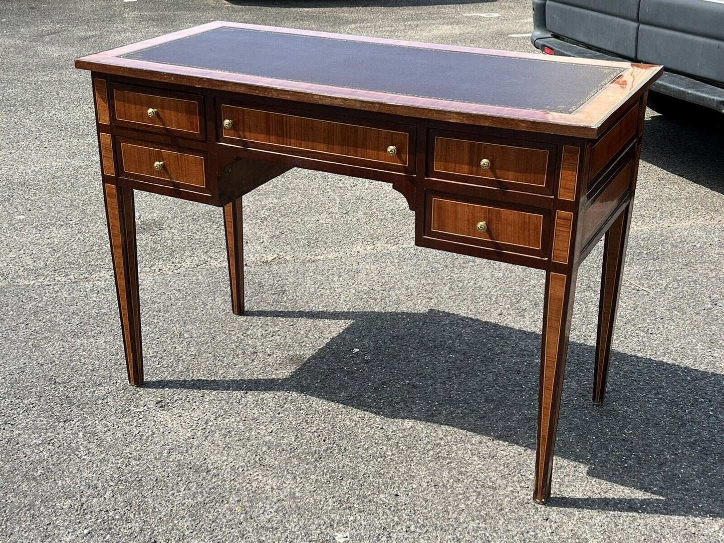 Kingswood Veneer Desk, Elegant, And Impressive. Red Top.