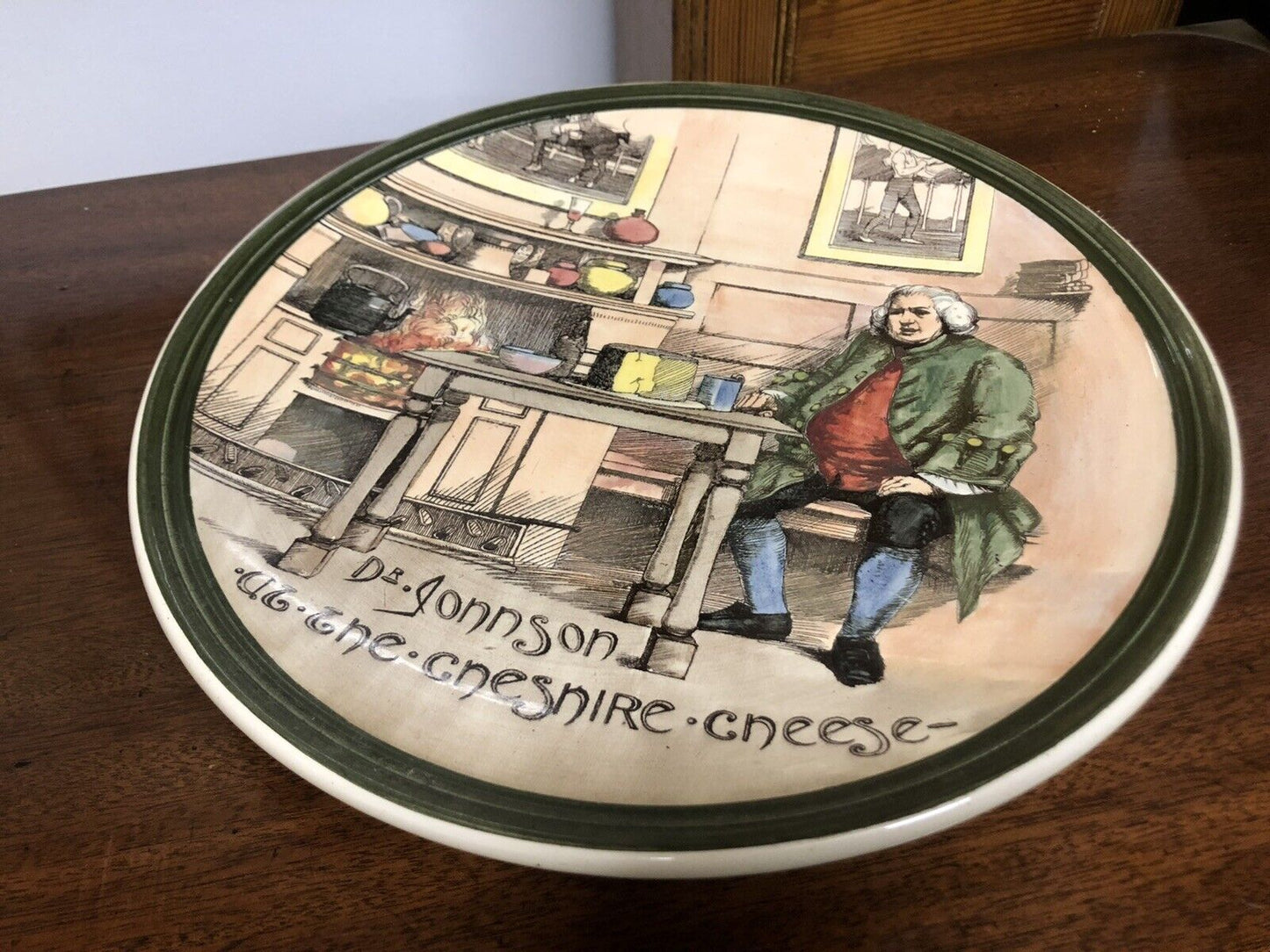 Large Royal Doulton Dr Johnson Cheshire Cheese Wall Plate. 34.5 Cms Diameter