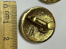 Vintage Napier Screw Back Enamel Centurion Earrings