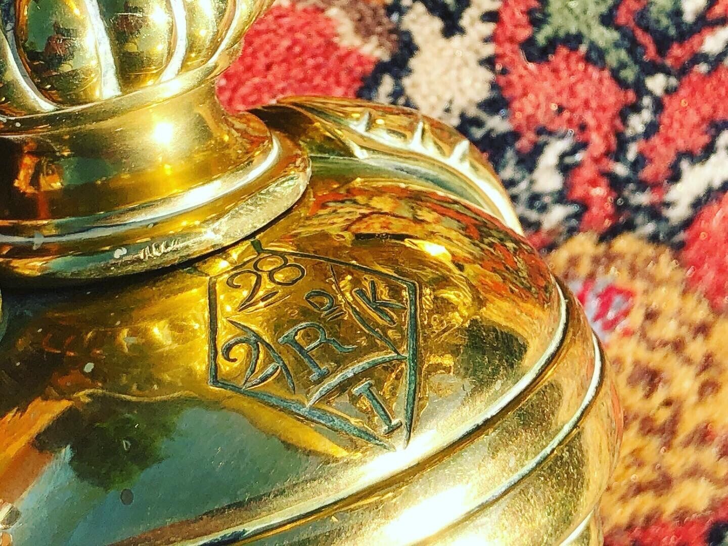 Victorian Brass Fire Tools & Fire dogs. Large And Exceptional Quality.