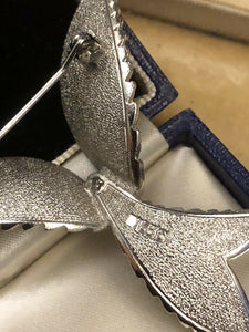 Vintage Silver Tone Numbered Stylised Bird Brooch