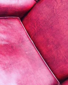 Armchair In Faux Red Leather