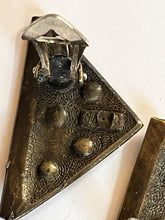 Vintage Triangle Diamanté Clip On Earrings Signed