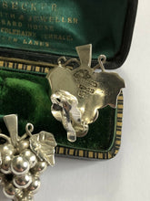 Vintage Silver Taxco Mexico Grape Clip On Earrings