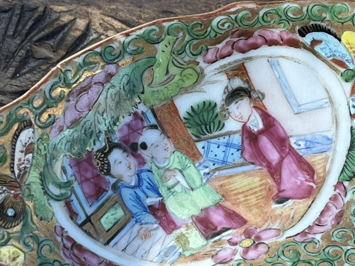 Canton Famille Rose Pair Of Plates