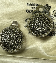 Vintage Silver Tone Marcasite Clip on Earrings