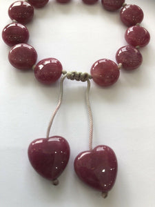 Southwestern Natural Stone Pink Heart Adjustable Bracelet