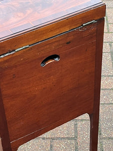 Georgian Mahogany Bedside Cabinet. With Cupboard And Drawer