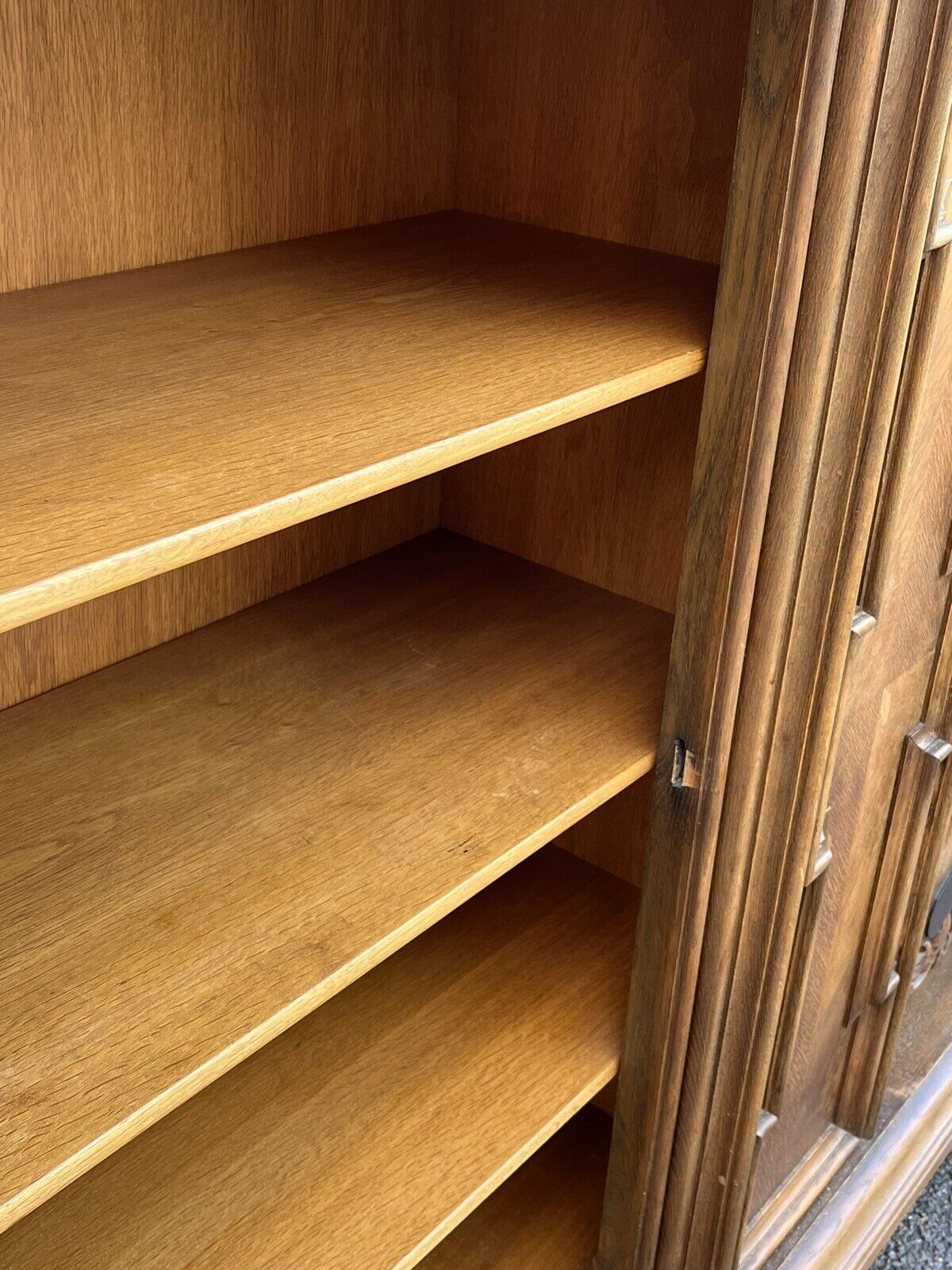 Walnut & Carved Oak Drinks Cabinet/ Sideboard, Large In Size, Quality Piece
