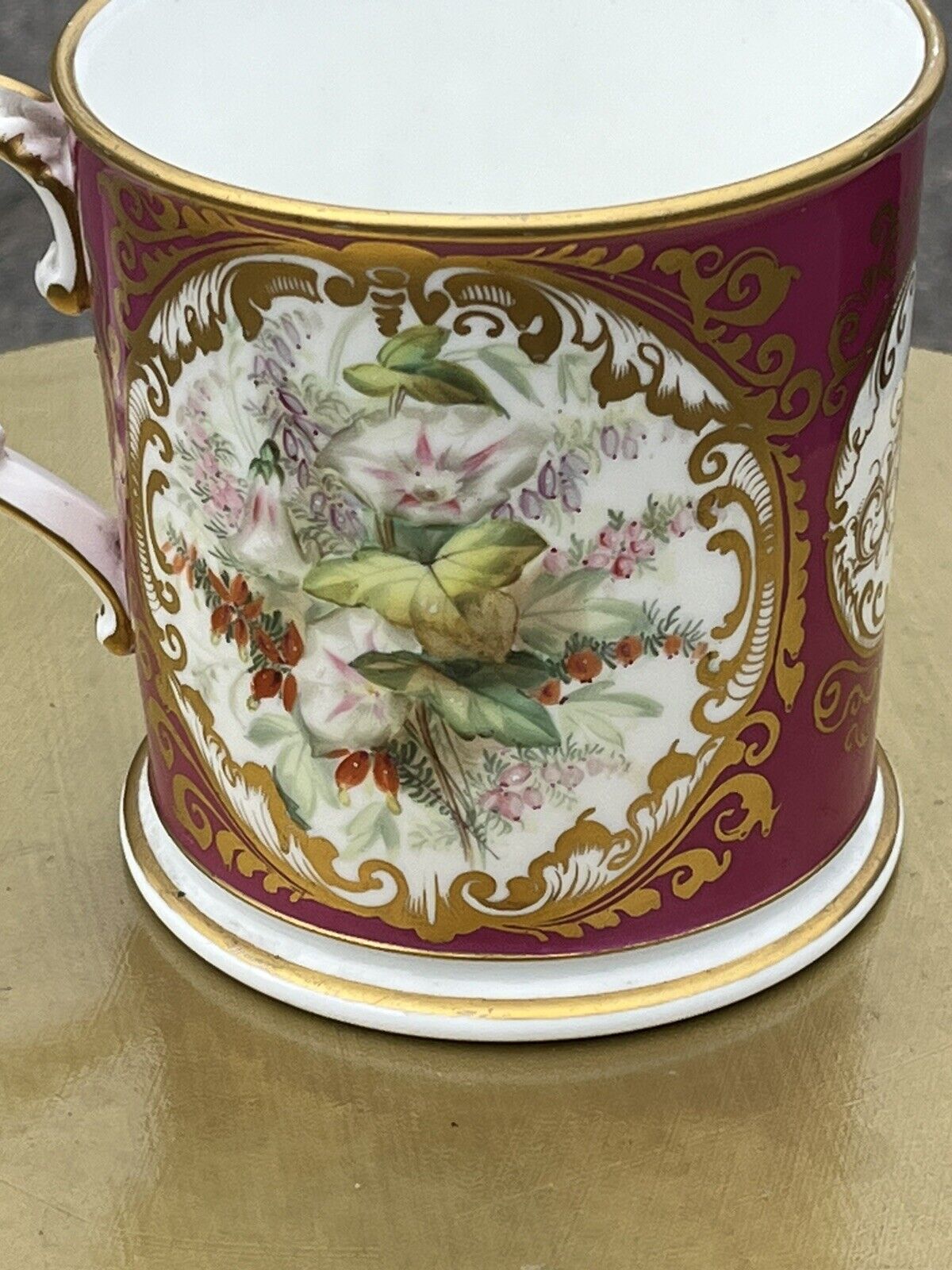 Victorian Porcelain Hand Decorated Cup. Large In Size.