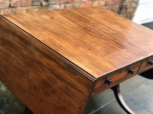 Regency Sofa Table, Cuban Mahogany With Inlay. Double Sided For Central Use.