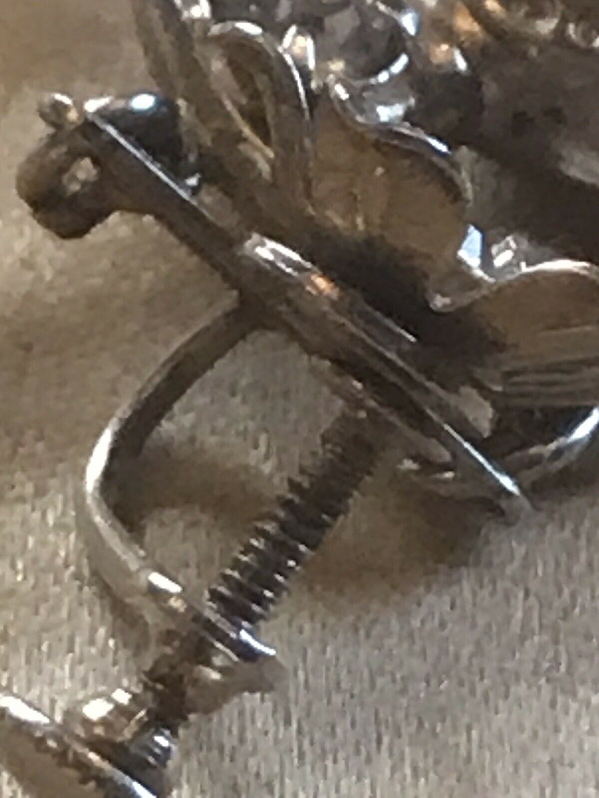 Vintage Unusual Telephone And Chair Screwback Earrings