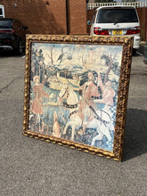 Tudor Hunting Scene Tapestry, Hunting Dogs & Birds Of Prey. HUGE IN SIZE