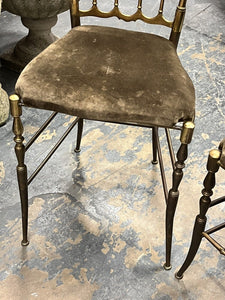 Mid Century Brass Chiavari Chairs