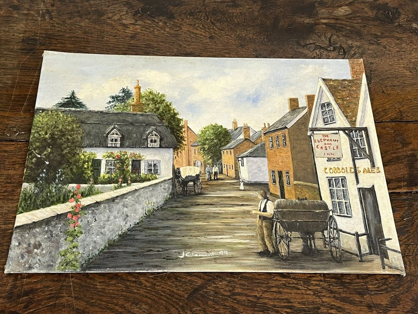 Original Signed Painting Of A English Countryside Scene