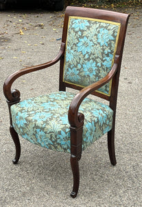Regency Mahogany Country House Library Armchair.
