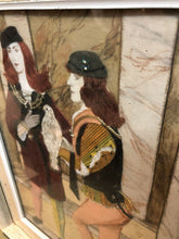 Framed Embroidery Of A Tudor Couple In Dress And Jewellery