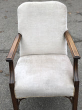 Antique Armchair In Mahogany And Upholstered. Reading Chair. Library Chair.