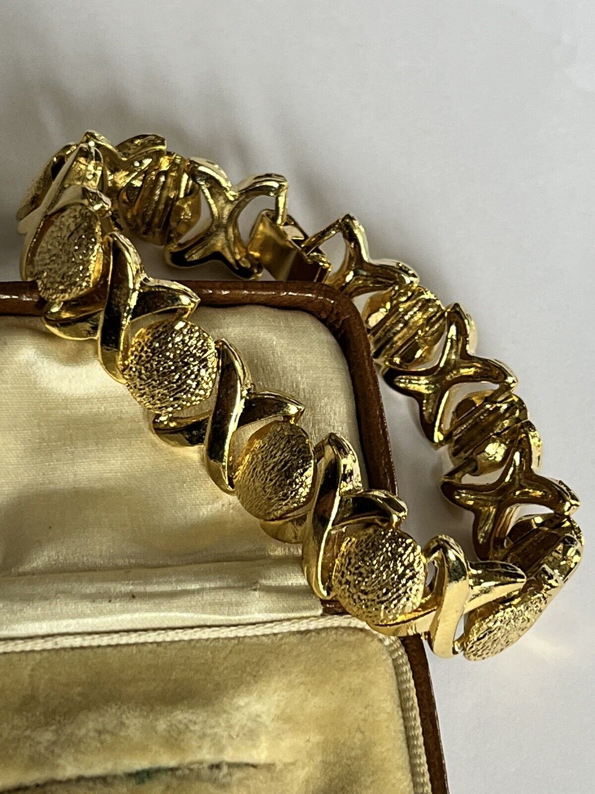 Vintage  1980s Gold Plated Link Bracelet
