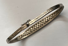 Vintage Silver 925 Stylish Two Tone Modernist Bracelet 13.82g