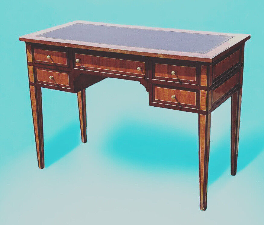 Kingswood Veneer Desk, Elegant, And Impressive. Red Top.