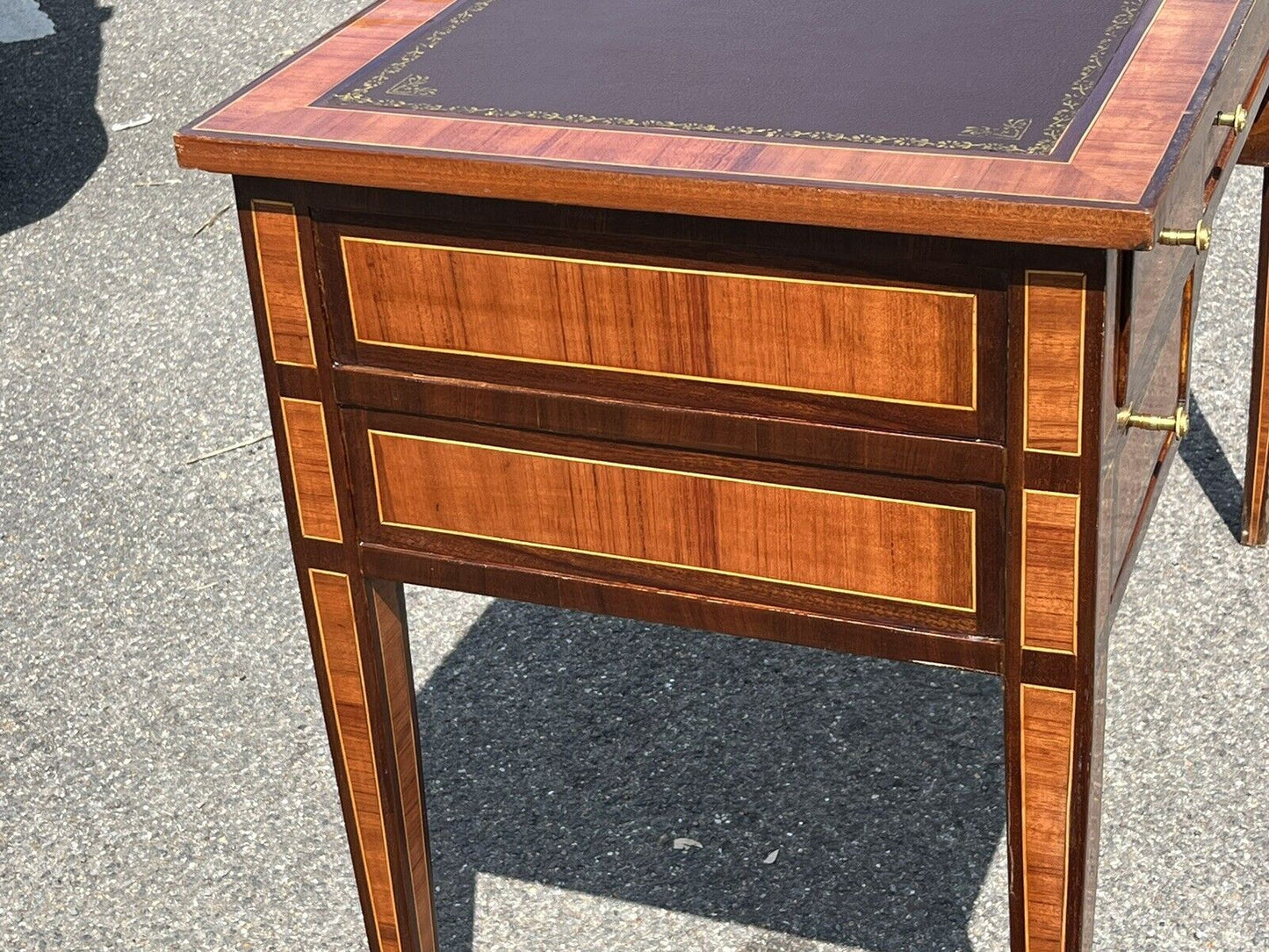 Kingswood Veneer Desk, Elegant, And Impressive. Red Top.