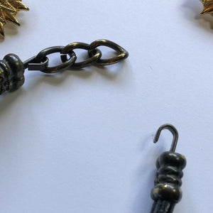 Vintage Sunburst Diamanté Gold Tone Leather Bracelet Clip On Earring Set