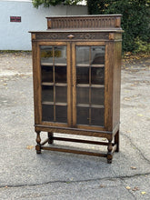 Edwardian Oak Glazed Bookcase