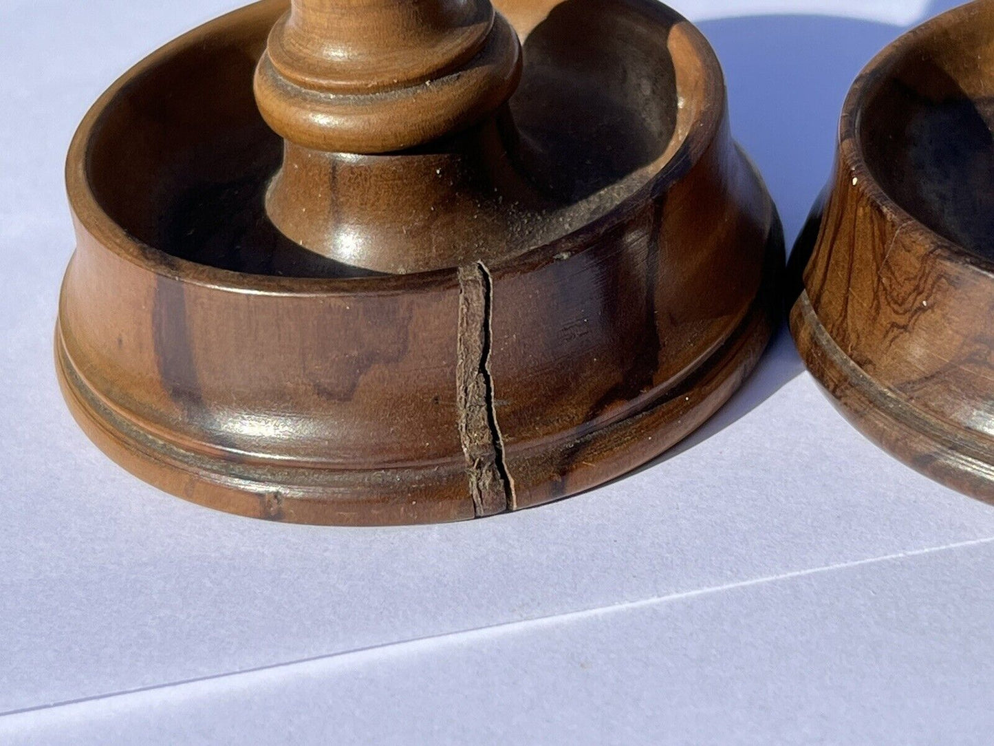 Jewish Campaign Candlesticks, Screw Down Flat For Transportation