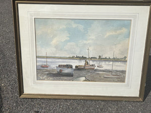 Marine Watercolour Signed Charles