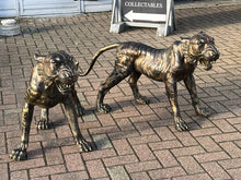 Bronze Pair Of Tigers, LARGE In Size, Superb Detail.