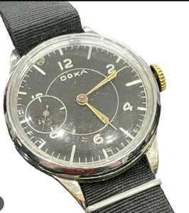 WW2 German oversized military wristwatch by Doxa.