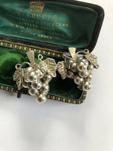Vintage Silver Taxco Mexico Grape Clip On Earrings