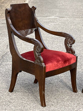 French Mahogany Empire Style Pair Of Library Armchairs