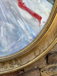 Dancers. Large Oil On Canvas Signed Morris.