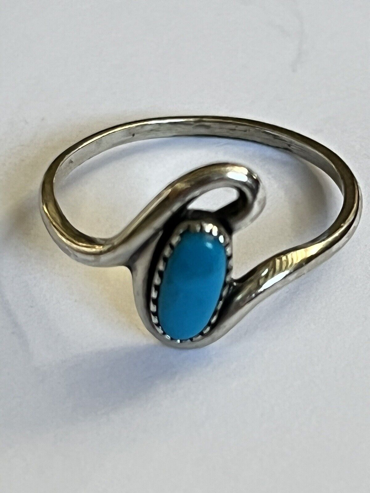 Vintage Silver 925 Turquoise Ring Size N