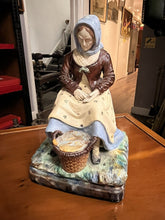 Majolica Fisherman And His Wife, Very Good Quality. Large In Size.