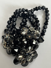 Butler And Wilson Gunmetal Black Flowers Beaded Statement Bracelet