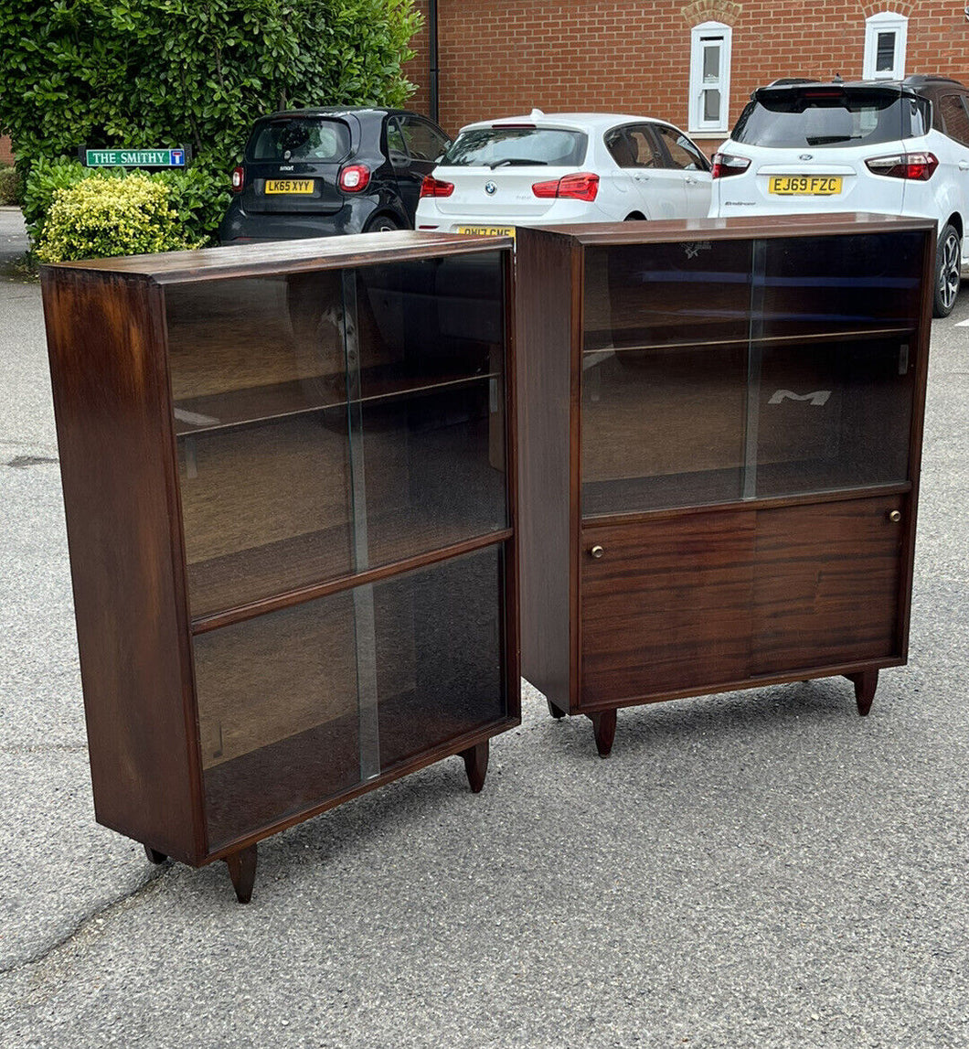 Mid Century Pair Of Bookcases By Beaver & Tapley.