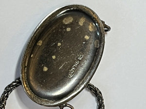Vintage Silver 835 Hand Painted Enamel Bracelet