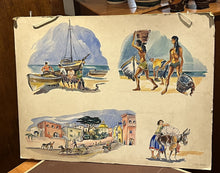 Originally Watercolour Illustrations Works By N Osten Sacken