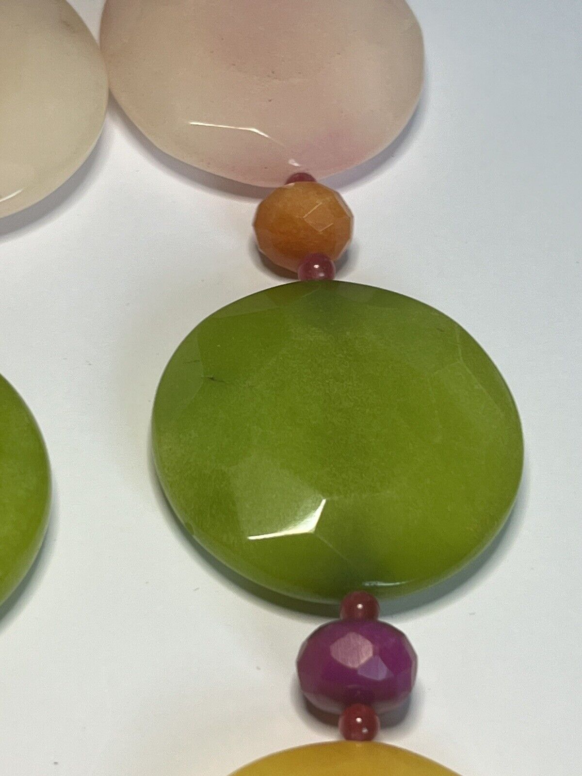 Butler And Wilson Statement Glass Disk Necklace