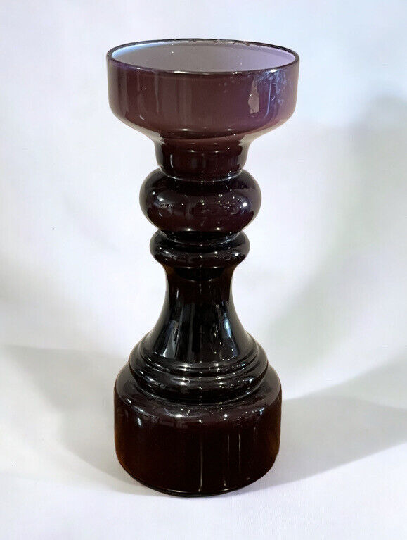 Mid Century Glass Candle Holder