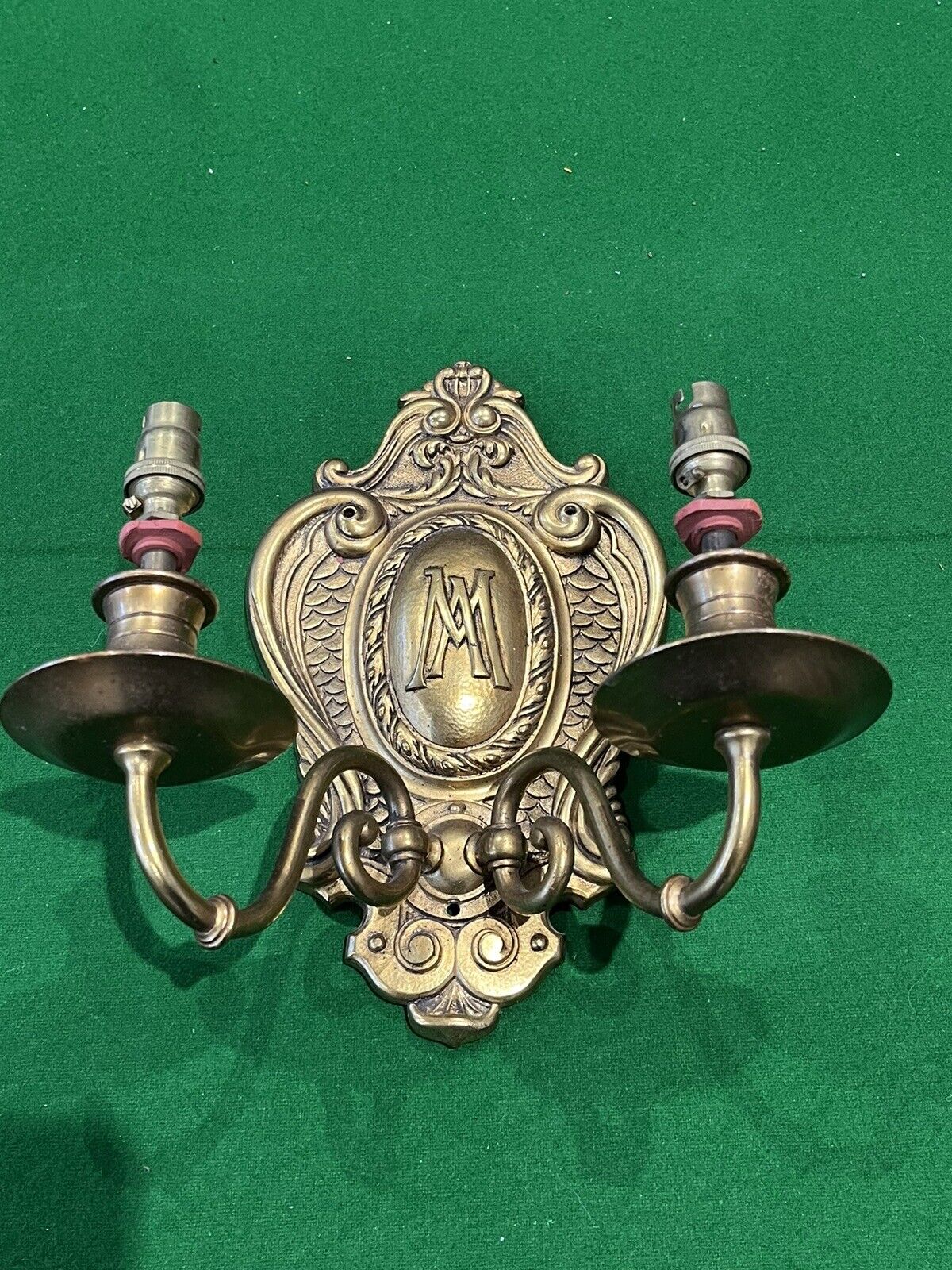 Brass Wall Wall Light. With MA Or AM Initials